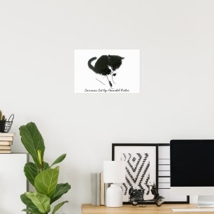 Personalizado de arte para gatos en blanco y negro