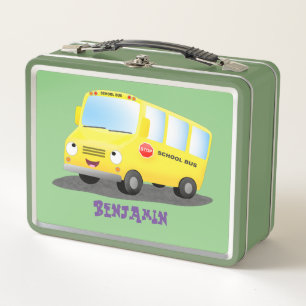 Personalizado de autobús escolar alegre y amarillo