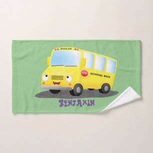 Personalizado de autobús escolar alegre y amarillo
