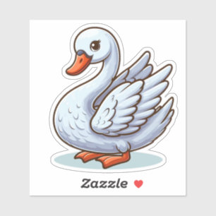 Personalizado de ave de cisne Pegatina de vinilo d