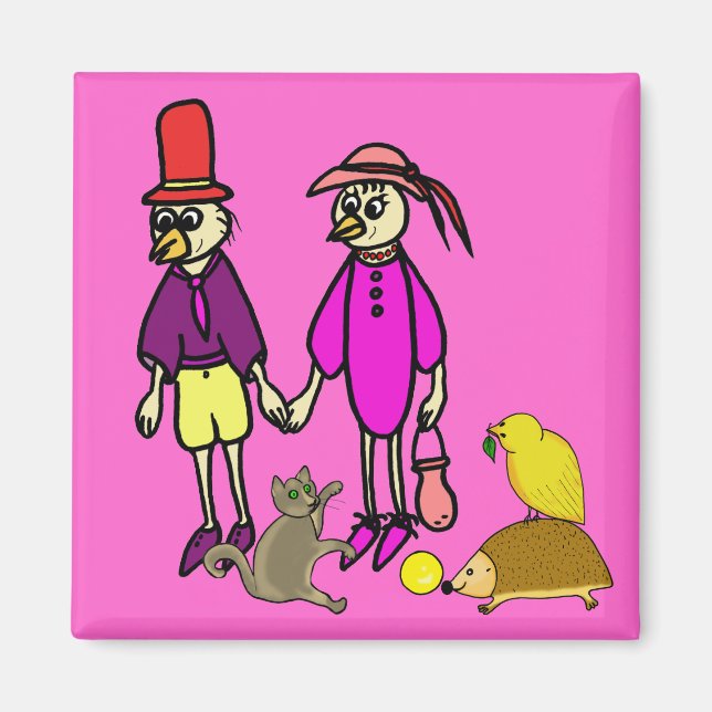 personalizado de aves de imán (Frente)