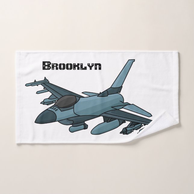 Personalizado de avión de combate militar (Toalla de mano)