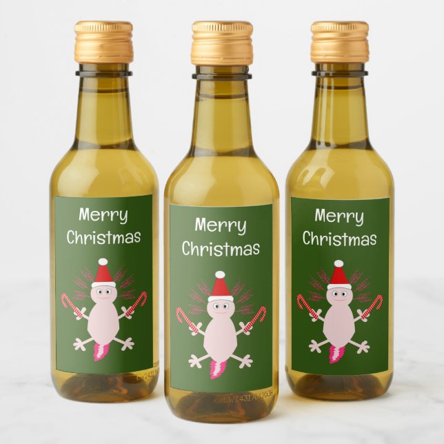 Personalizado de Axolotl de Navidades Cute (Botellas)