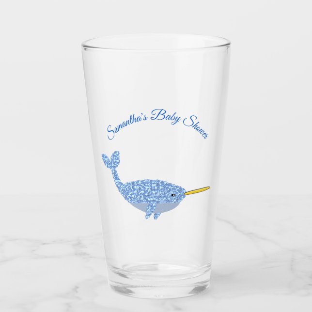 Personalizado de Baby Shower de Cute Blue Baby Boy (Anverso)