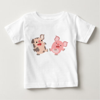 Personalizado de baile lindo Cerdos Camiseta bebé