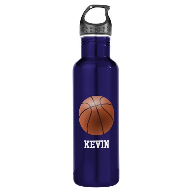 Personalizado de baloncesto Botella de agua aislad (Anverso)
