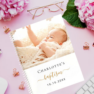 Personalizado de bautismo foto libro de invitado d