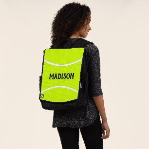Personalizado de bolas de tenis Texto Mochila de c
