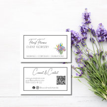 Personalizado de Bonito floral Código QR Tarjeta d