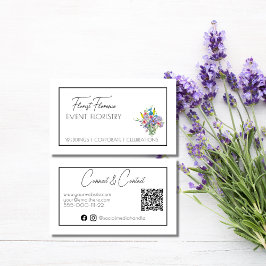 Personalizado de Bonito floral Código QR Tarjeta d