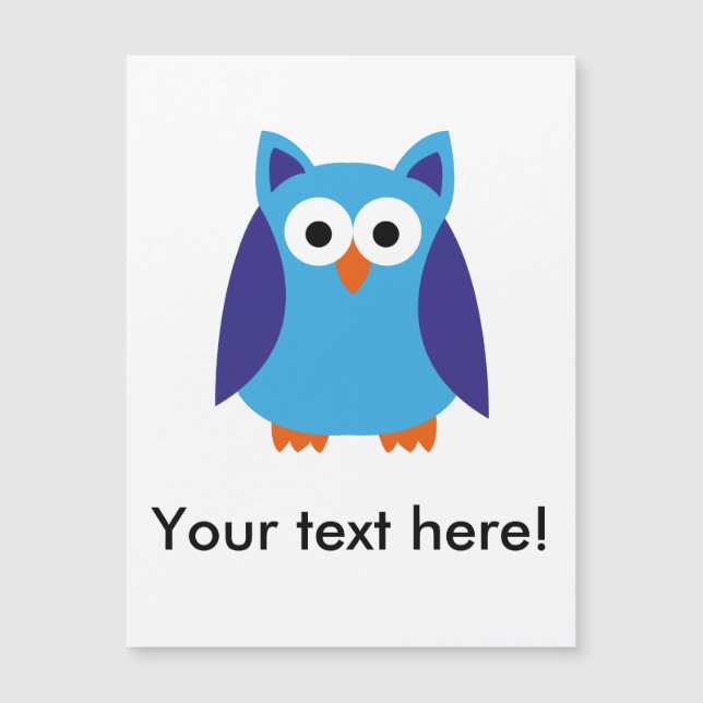 Personalizado de búho azul (Anverso)
