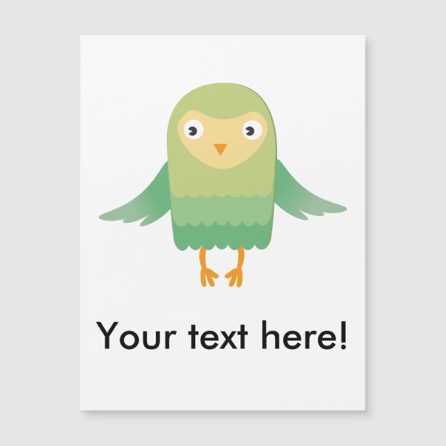 Personalizado de búho verde (Anverso)