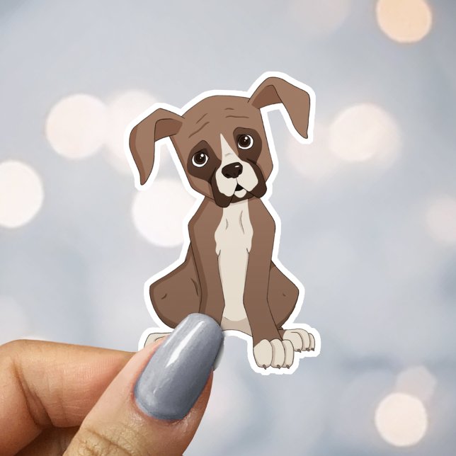 Personalizado de cachorro Boxer Pegatina de vinilo (Subido por el creador)
