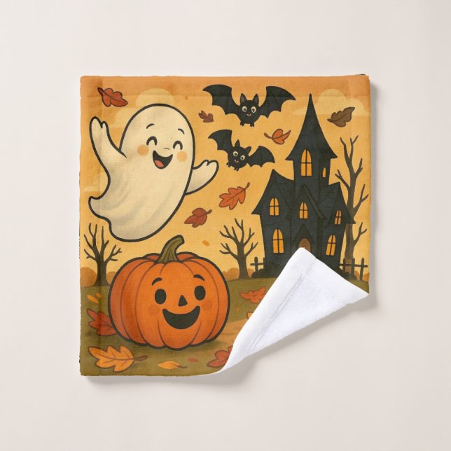 Personalizado de calabaza fantasma de Halloween/ot (Toallita)