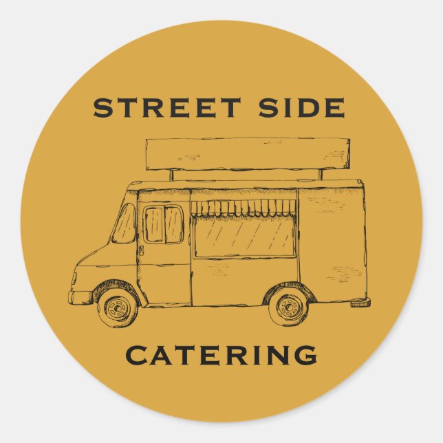 Personalizado de Camión de Comida Pegatina Amarill (Anverso)
