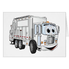 Personalizado de camiones de basura blanco sonrien