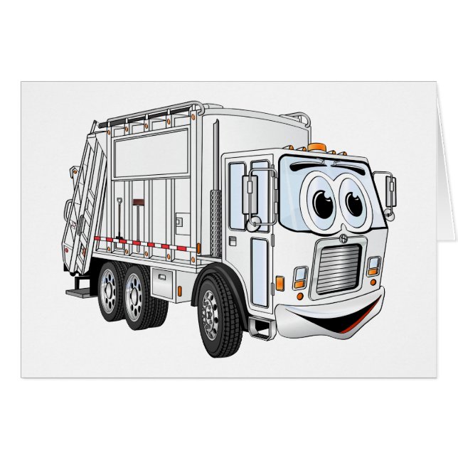Personalizado de camiones de basura blanco sonrien (Anverso (Horizontal))