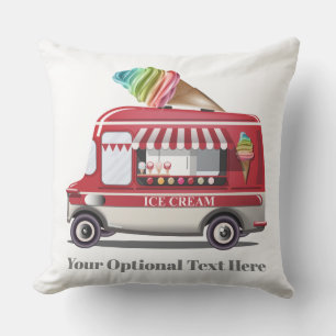Personalizado de camionetas de helado almohadas de