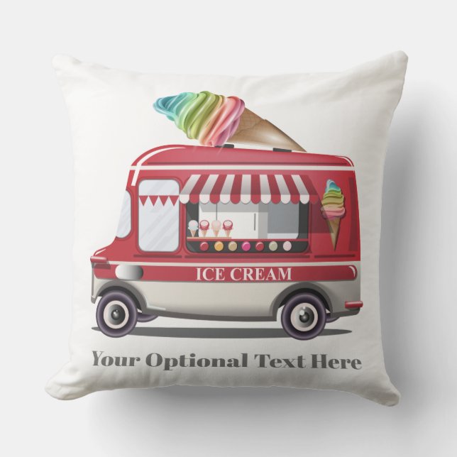 Personalizado de camionetas de helado almohadas de (Anverso)