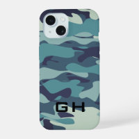 Personalizado de camo del ejército azul monograma