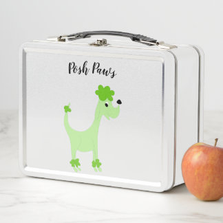 Personalizado de caniche verde Posh Paws Almuerzo