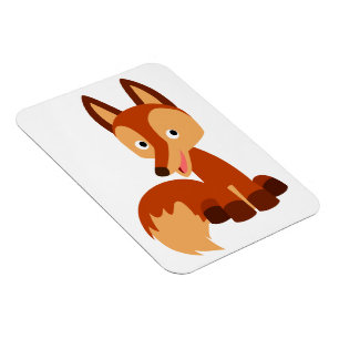 Personalizado de ciruela suave Fox imán flexible