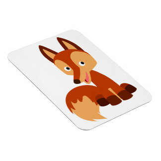 Personalizado de ciruela suave Fox imán flexible