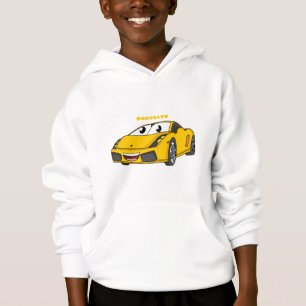 Personalizado de coche deportivo amarillo alegre