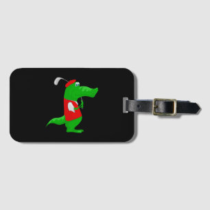 Personalizado de cocodrilo Golfer en etiqueta de b
