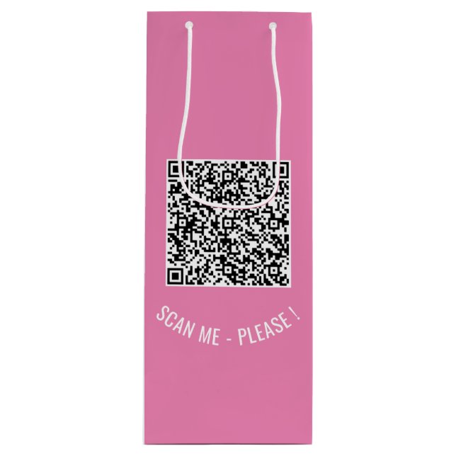 Personalizado de código QR Bolsa de regalo de vino (Anverso)