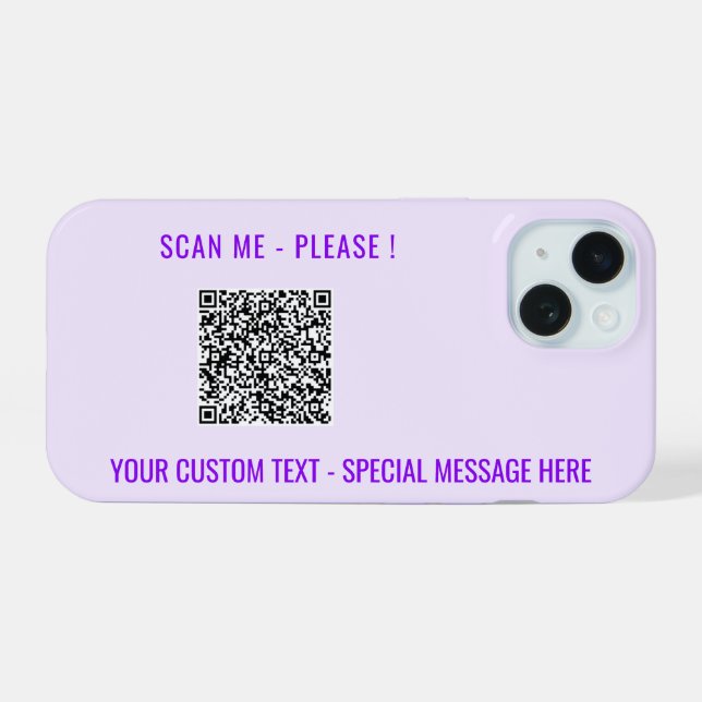 Personalizado de código QR Mensajes de texto para  (Reverso Horizontal)
