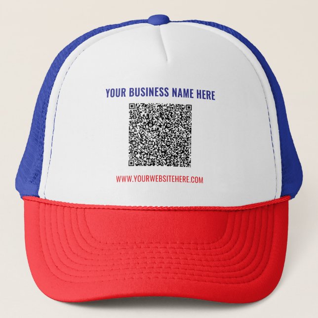 Personalizado de código QR plantilla de sombrero d (Anverso)