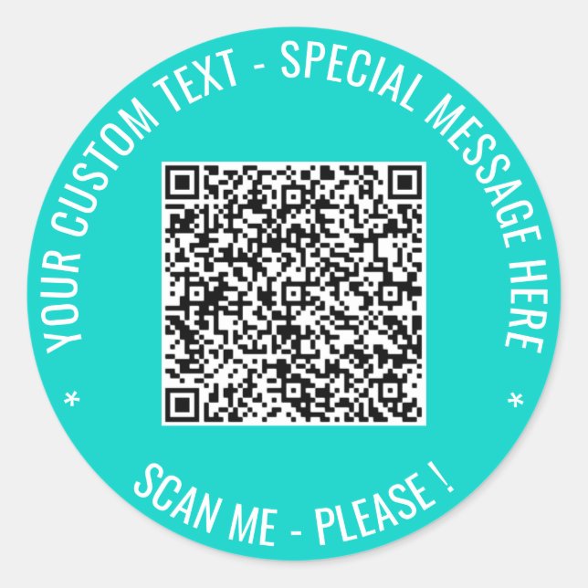Personalizado de código QR plantilla Pegatina de t (Anverso)