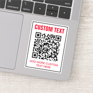 Personalizado de código QR y Pegatina de texto