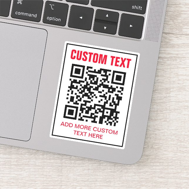 Personalizado de código QR y Pegatina de texto (Detalle)