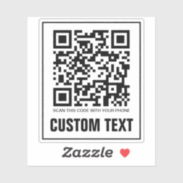 Personalizado de código QR y Pegatina de texto