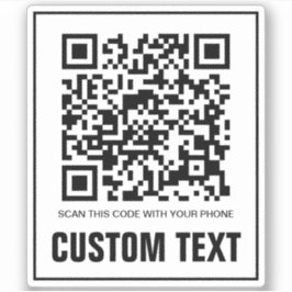 Personalizado de código QR y Pegatina de texto