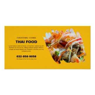 Personalizado de comida tailandesa Poster brillant