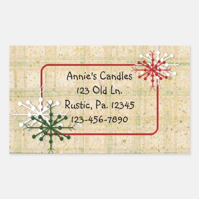 Personalizado de copos de nieve del país Pegatina (Anverso)