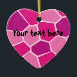 Personalizado de corazón roto rosa Ornamento cerám<br><div class="desc">Personalizado de corazón roto rosa Ornamento cerámico.</div>