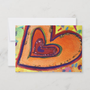 Personalizado de corazones felices invitaciones pe