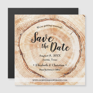 Personalizado de corteza de árbol rústico Boda de