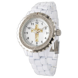 Personalizado de cruces de oro reloj de esmalte bl