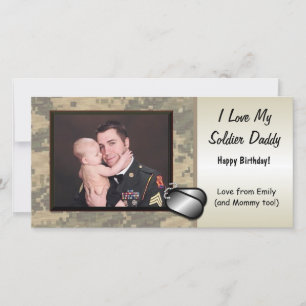 Personalizado de cumpleaños de papá soldado person