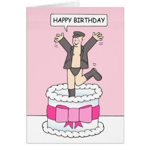 Personalizado de cumpleaños gay saltando de un pas