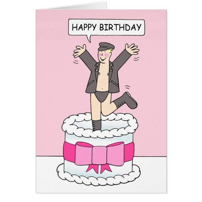 Personalizado de cumpleaños gay saltando de un pas (Frente)