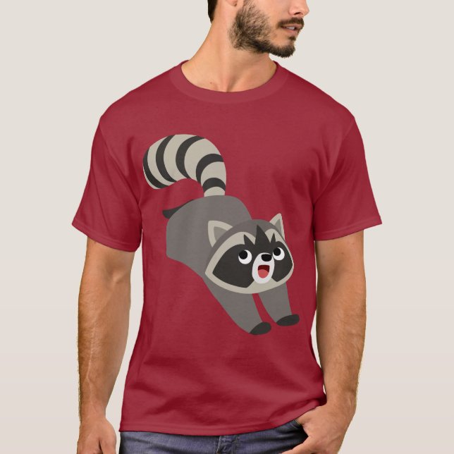 Personalizado de Cute Prankish Raccoon Camiseta (Anverso)