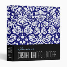 Personalizado de damasco blanco TBA 1" Binder