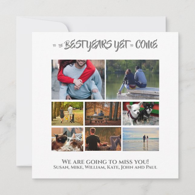 Personalizado de despedida de negocios de collage  (Anverso)