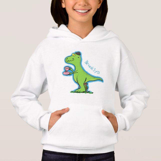 Personalizado de dinosaurios de color verde gracio (Anverso)